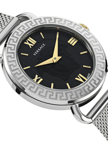 Versace Damen Armbanduhr Medusa 36 mm Medusa auf dem Zifferblatt Armband Edelstahl VEPU00520